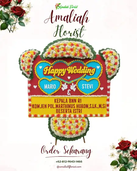 Papan Bunga Pernikahan Telaga Sari